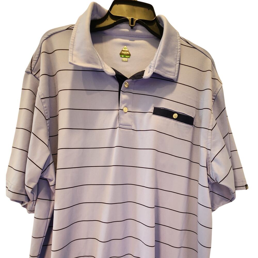 Bolle Golf Polo Shirt, Men's Size XXL‎ Blue/Purple